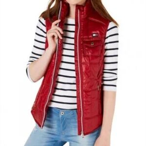 Tommy Hilfiger Red Quilted Women's Vest XS